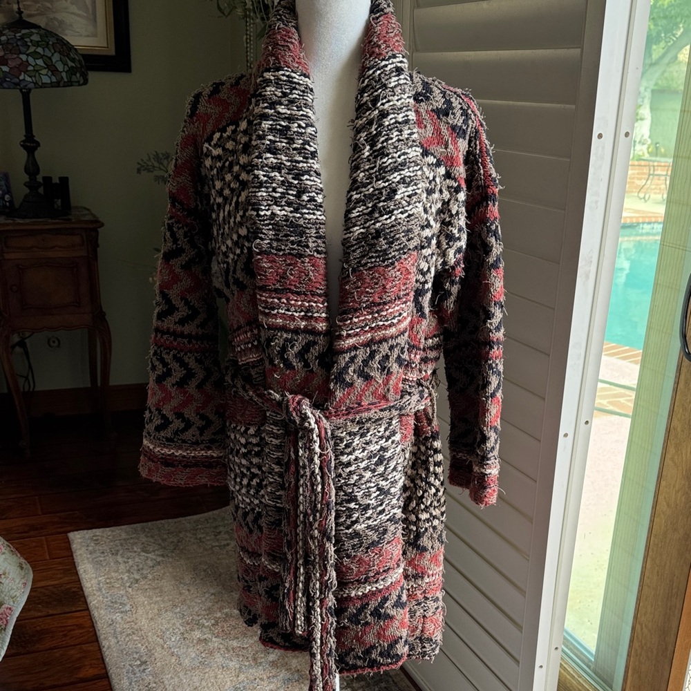 Free People Cozy Multicolor Knit Cardigan